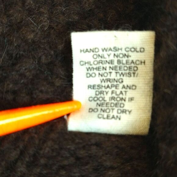 Anthropologie sleeping on snow  brown Wool/ Angora cable knit sweater Vest sz XS - Picture 13 of 13